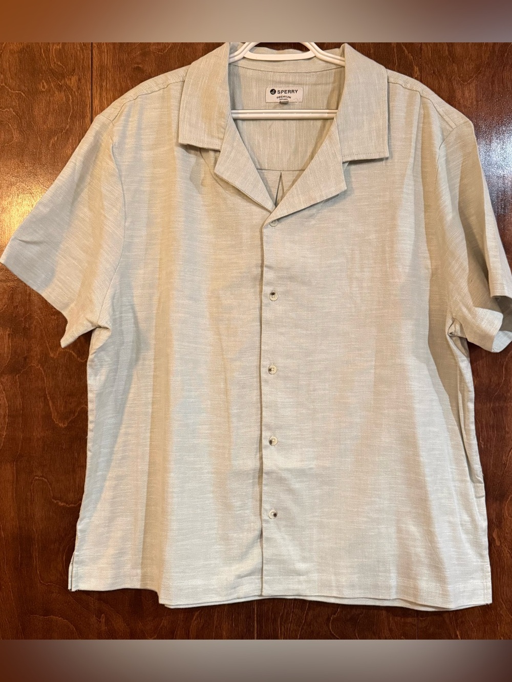 Sperry Premium Apparel Men’s XL Green Camp Collar Resort Button Up Shirt